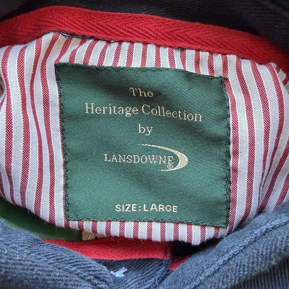 Lansdowne Heritage Collection Polo Rugby Shirt Mens Large Ireland Logo Striped - Picture 5 of 8